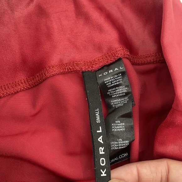 Koral Women's Size Small Crimson Red LUSTROUS Infinity High Rise Leggings - Picture 9 of 14
